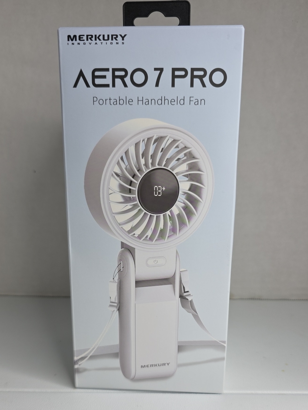 Merkury Aero 7 Pro Portable Handheld Fan - White